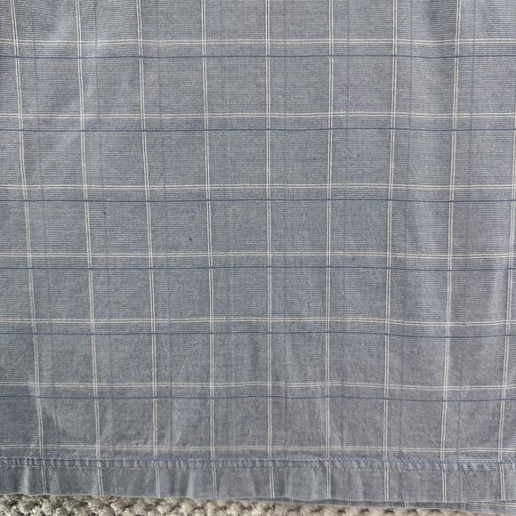 Jos A Bank Traveler Shirt Mens XL Blue Plaid Traditional Fit Polo Short Sleeve - Picture 8 of 11